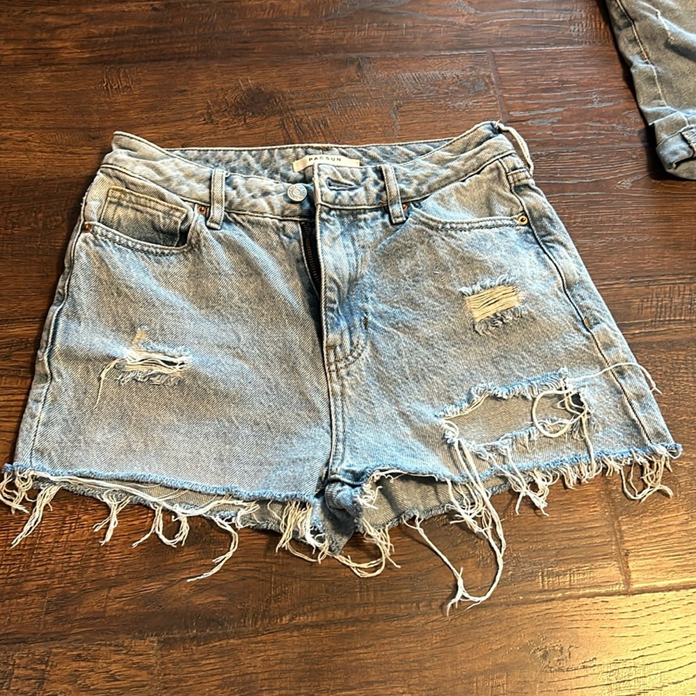 Pacsun denim shorts. Size 25. Distressed